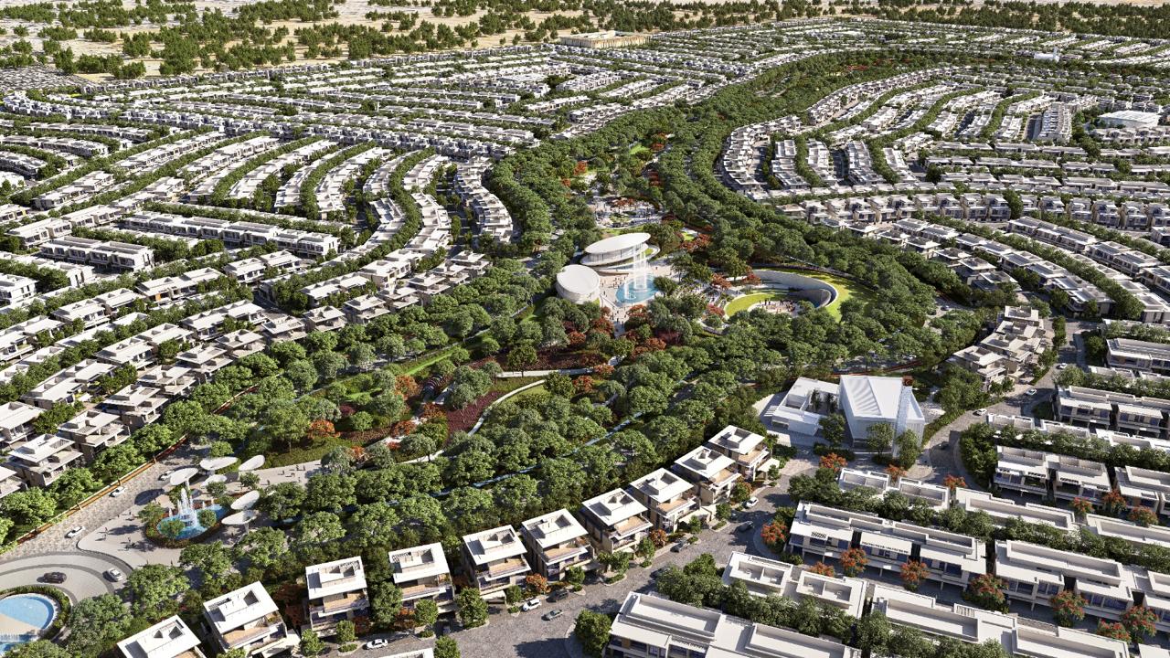 Azizi Florence Sharjah — the 1.6 million sq. ft. central park ringed by villa and townhouse clusters
