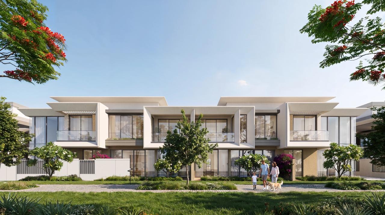 Azizi Florence Sharjah — a row of garden townhouses