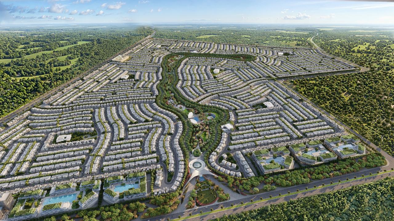 Azizi Florence Sharjah — the full 30 million sq. ft. master plan seen from the air