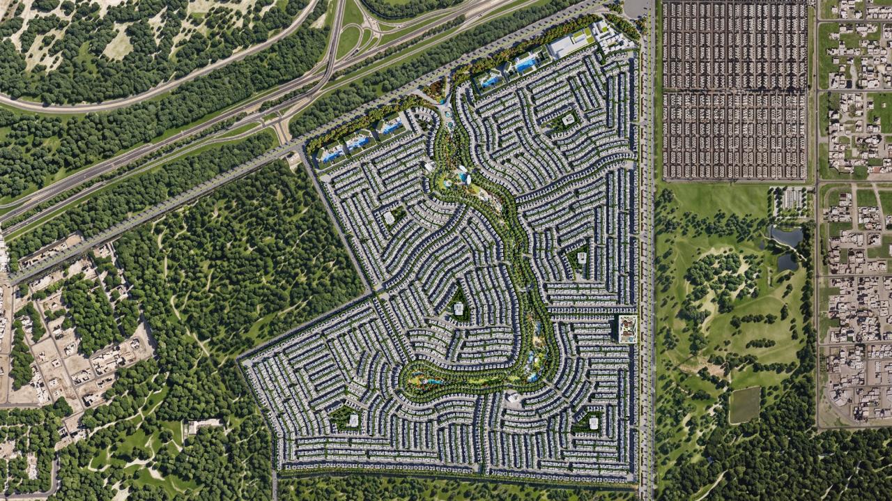Azizi Florence Sharjah — the master plan layout in Um Fanain, Sharjah, beside Emirates Road E311