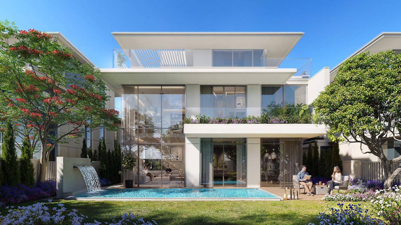 Azizi Florence Sharjah — a six-bedroom park-facing villa with private pool and garden