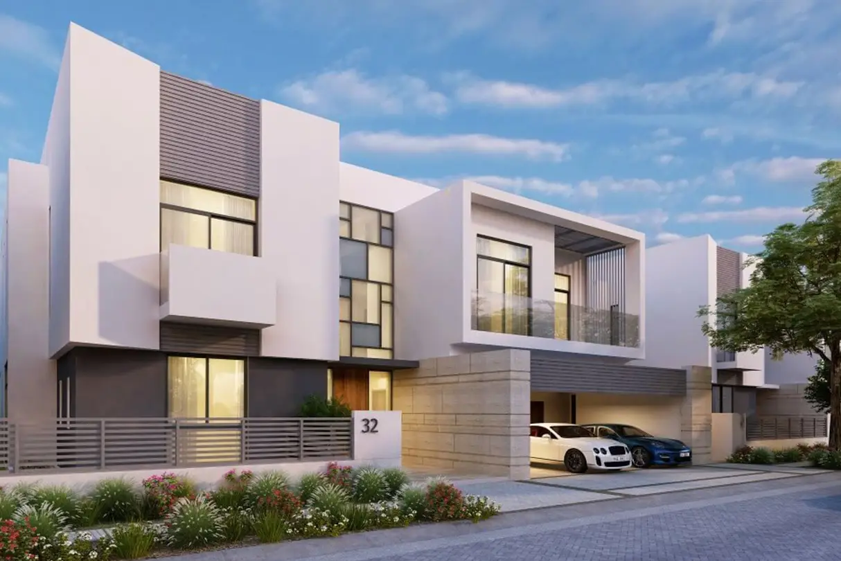 Azizi Florence Sharjah three-bedroom garden townhouses &mdash; street elevation