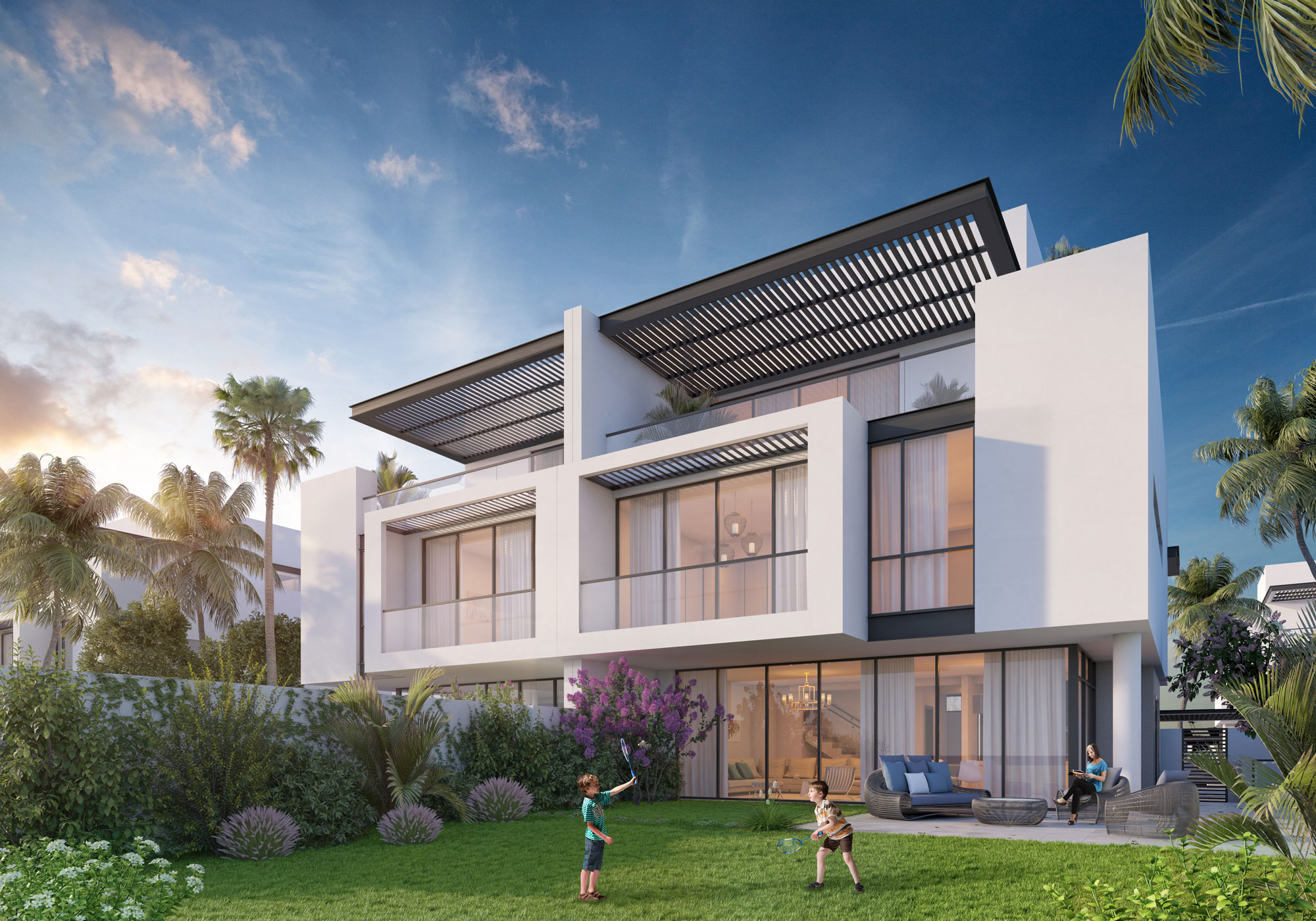 Azizi Florence Sharjah signature villa &mdash; six-bedroom park-facing villa with private garden